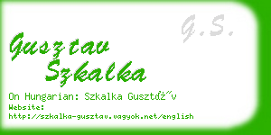 gusztav szkalka business card